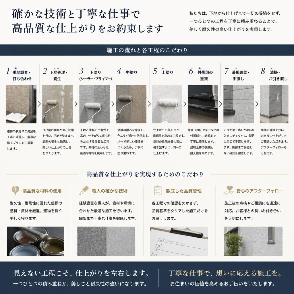 高品質な施工プロセス