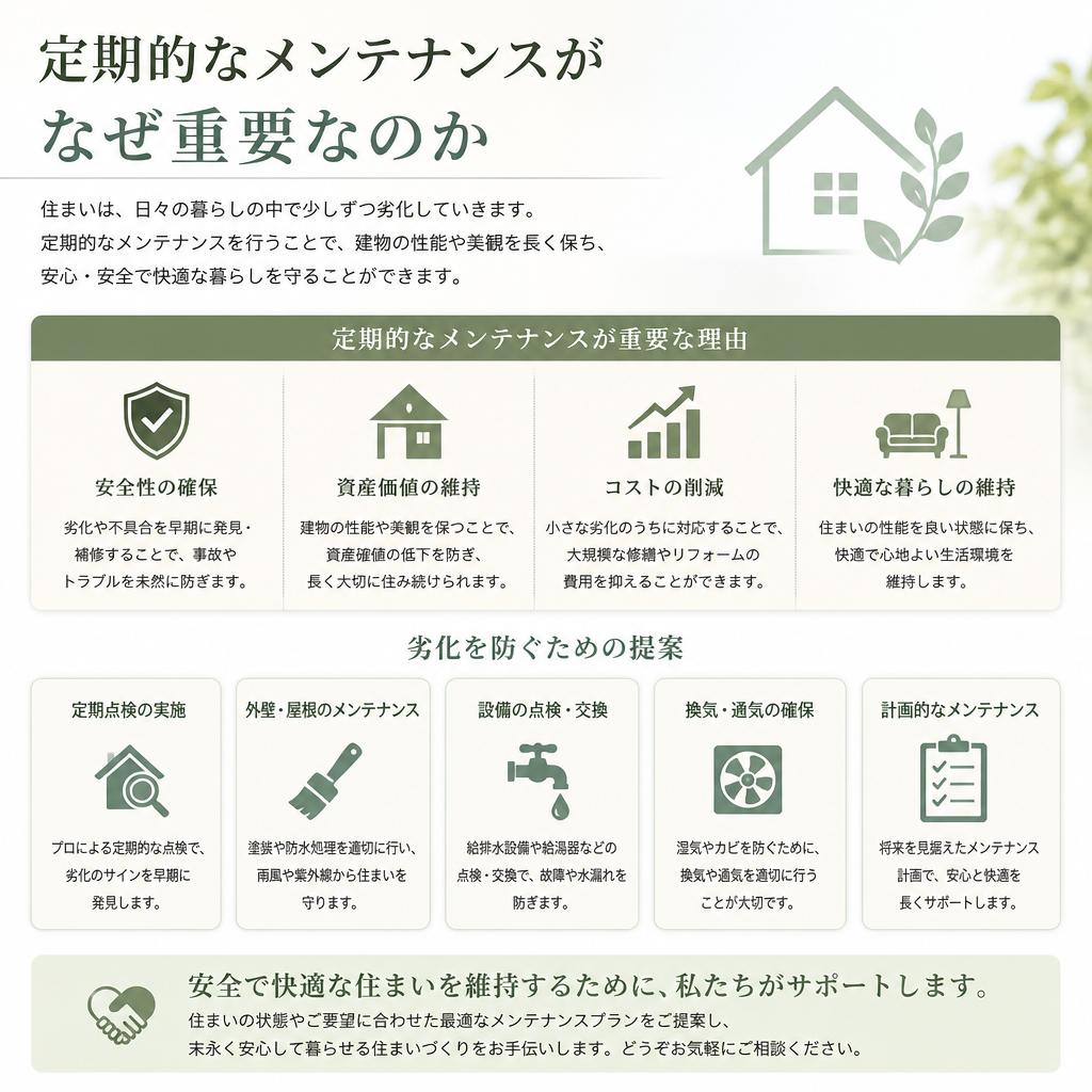 メンテナンスで家を長持ちさせる