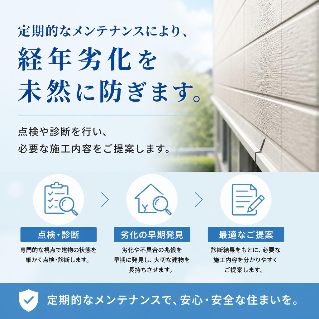 外壁・屋根の定期メンテナンス