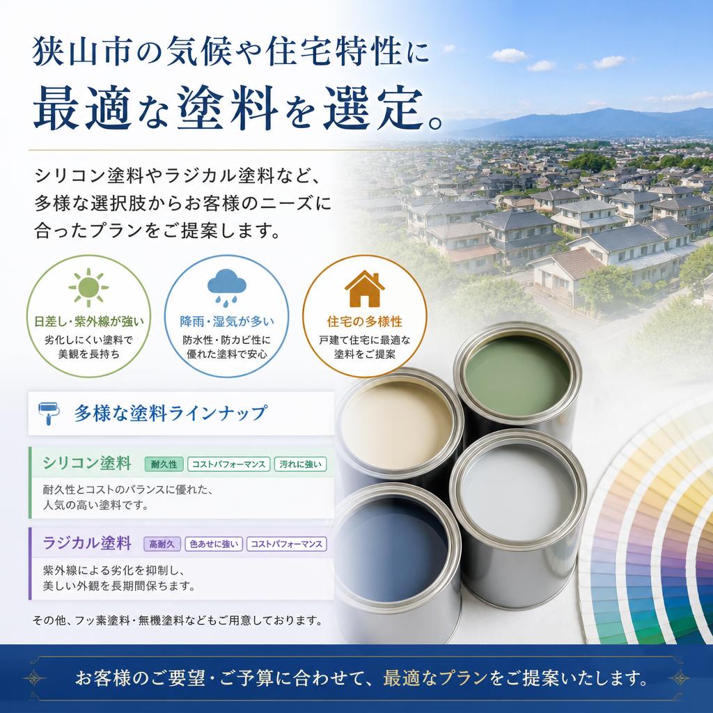 選ばれる理由：最適な塗料選び