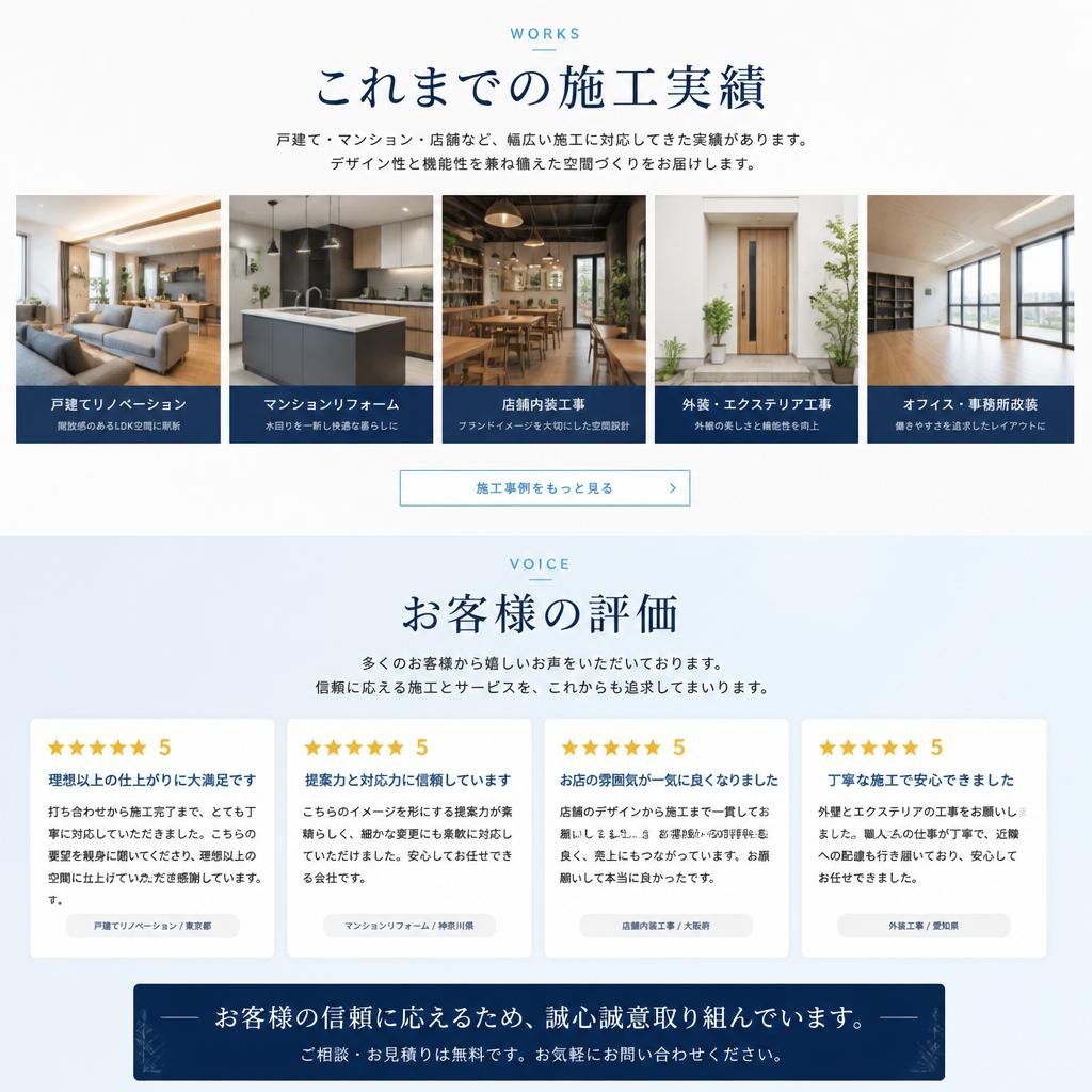 お客様の声：信頼の証