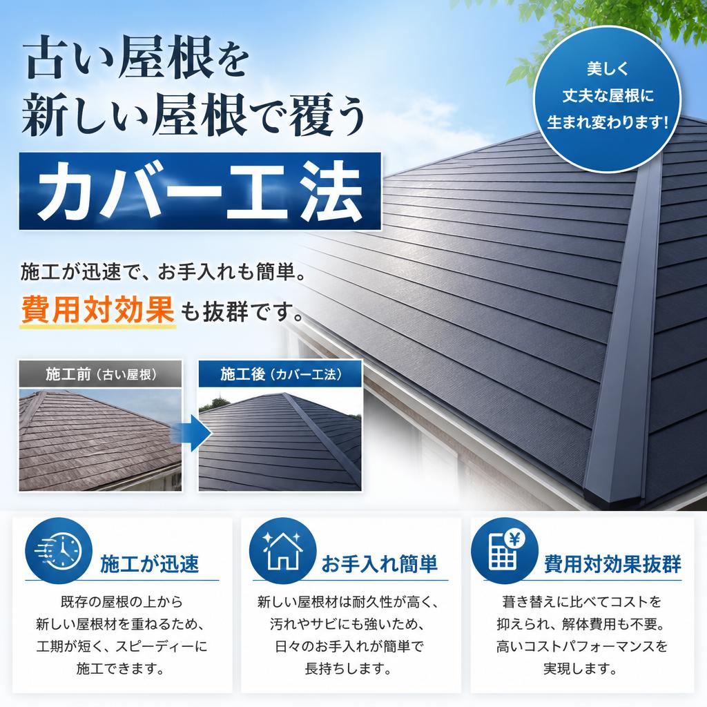 屋根カバー工法の魅力