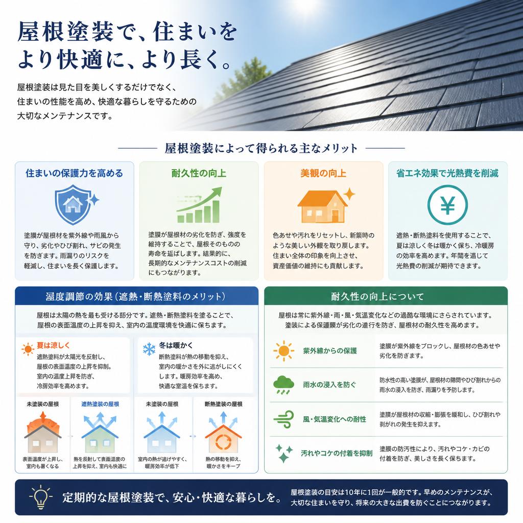 4. 屋根塗装のメリット