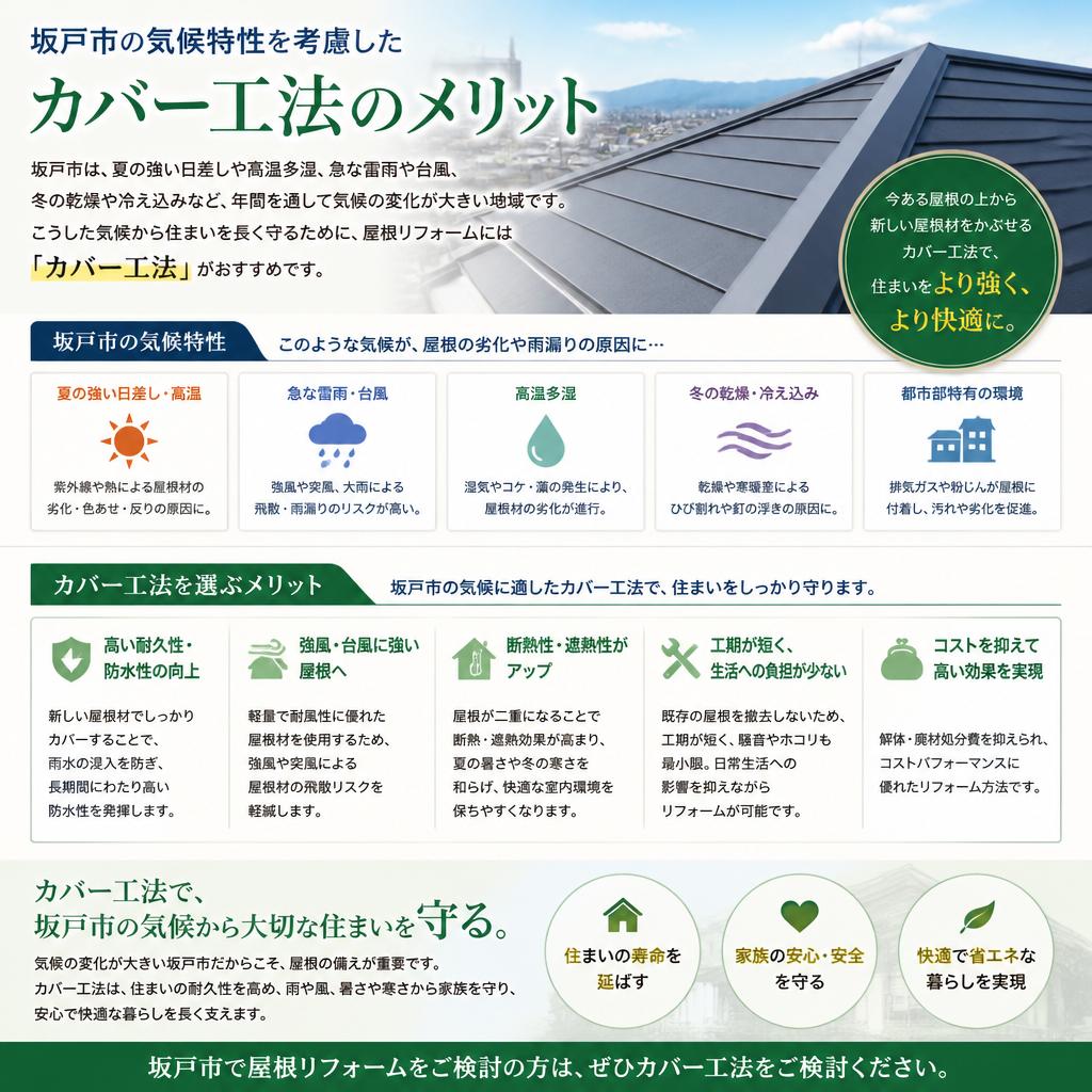 坂戸市での気候とカバー工法の関係