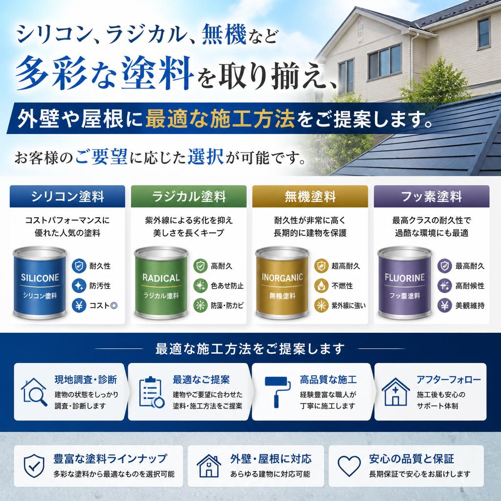 5. 多彩な塗料のご提案