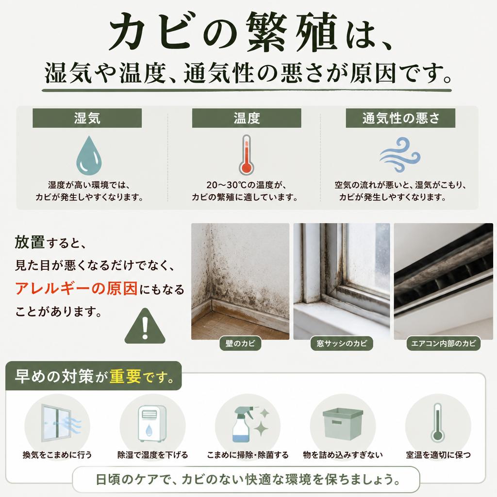 カビ繁殖の原因とその影響