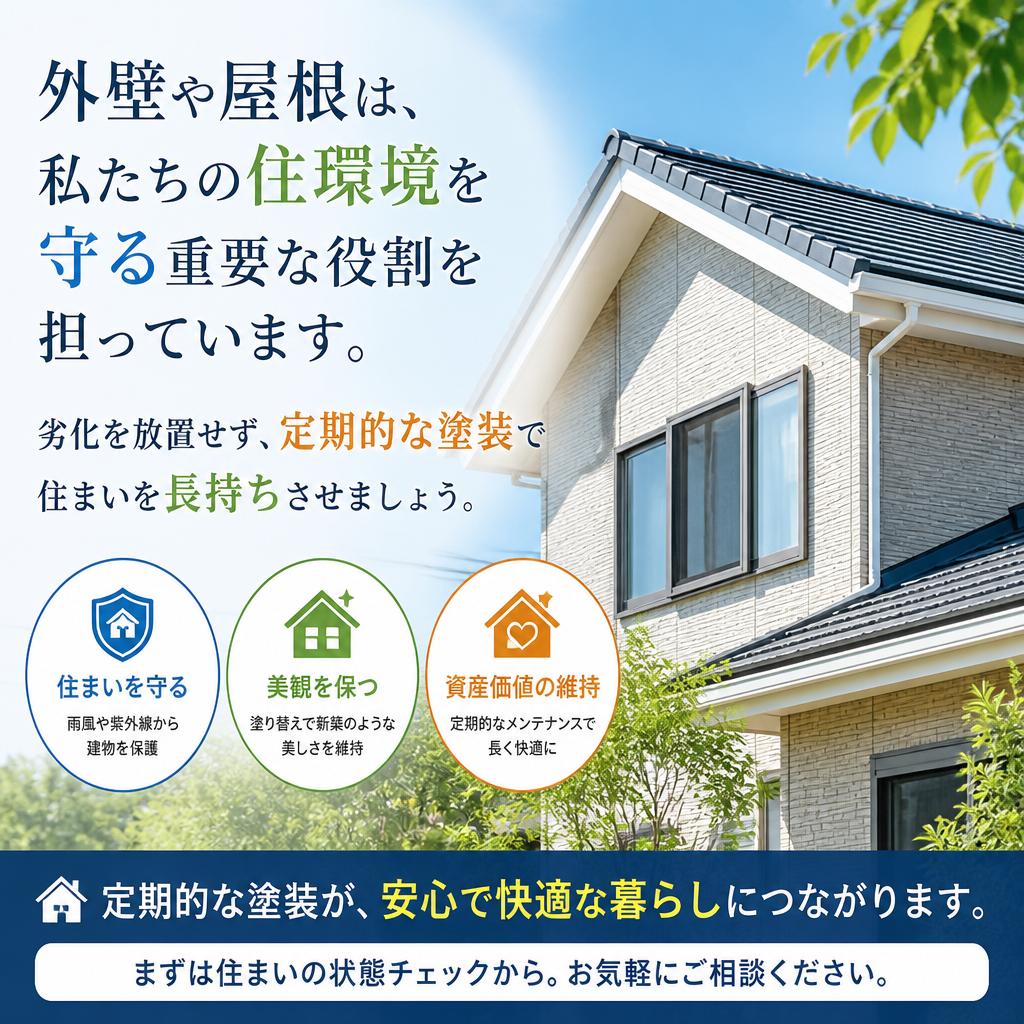 外壁・屋根塗装の重要性