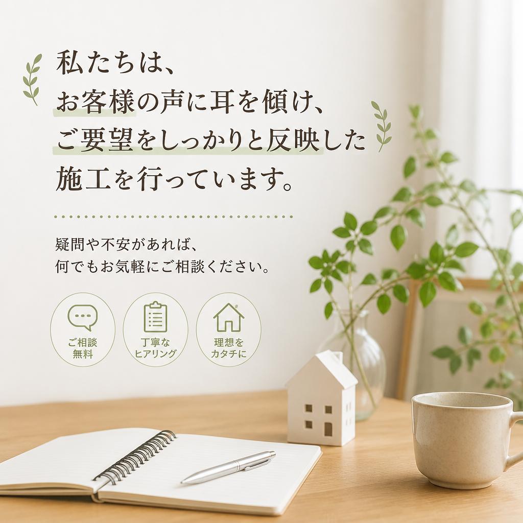 お客様の声を大切に