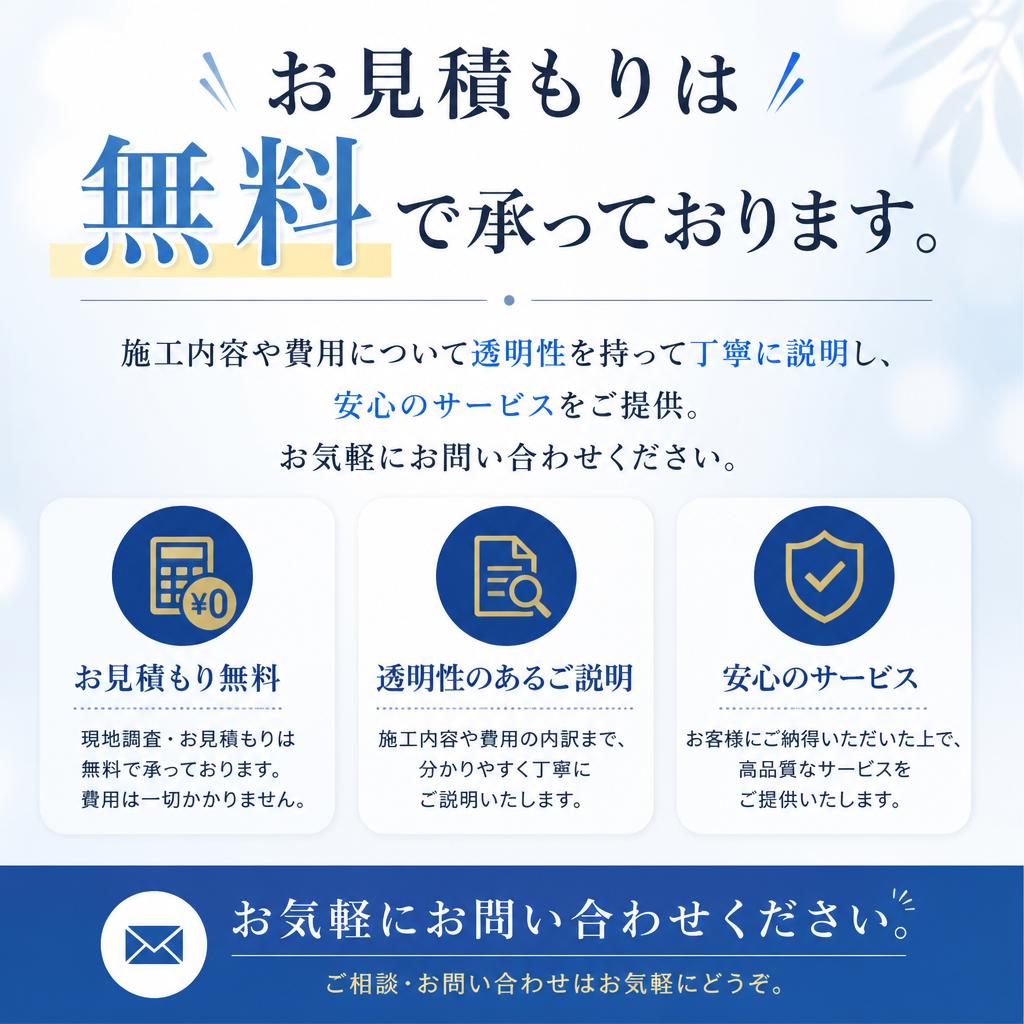 まずは無料見積もりを