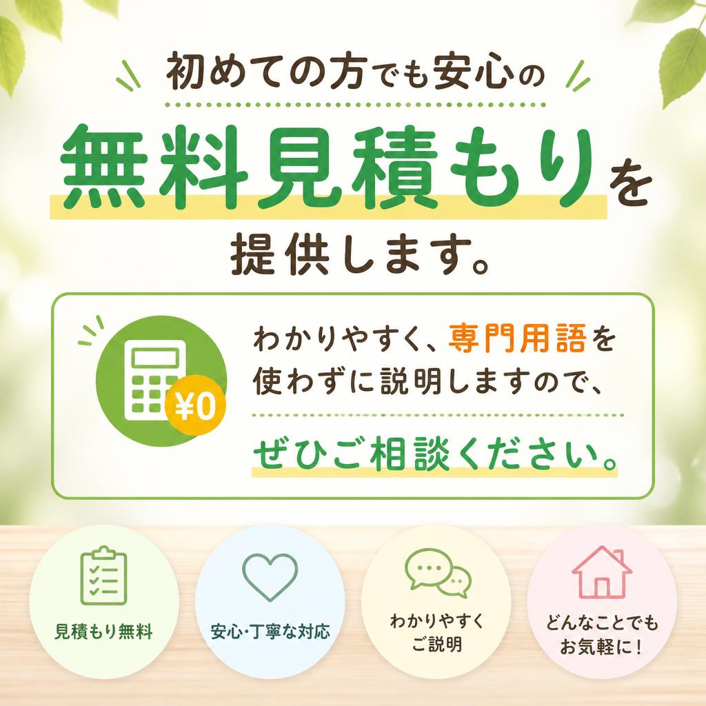 安心の無料見積もり｜気軽にご相談ください