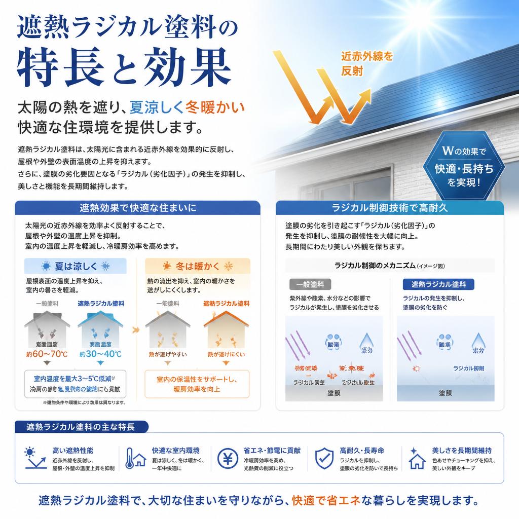 2. 遮熱ラジカル塗料のメリット