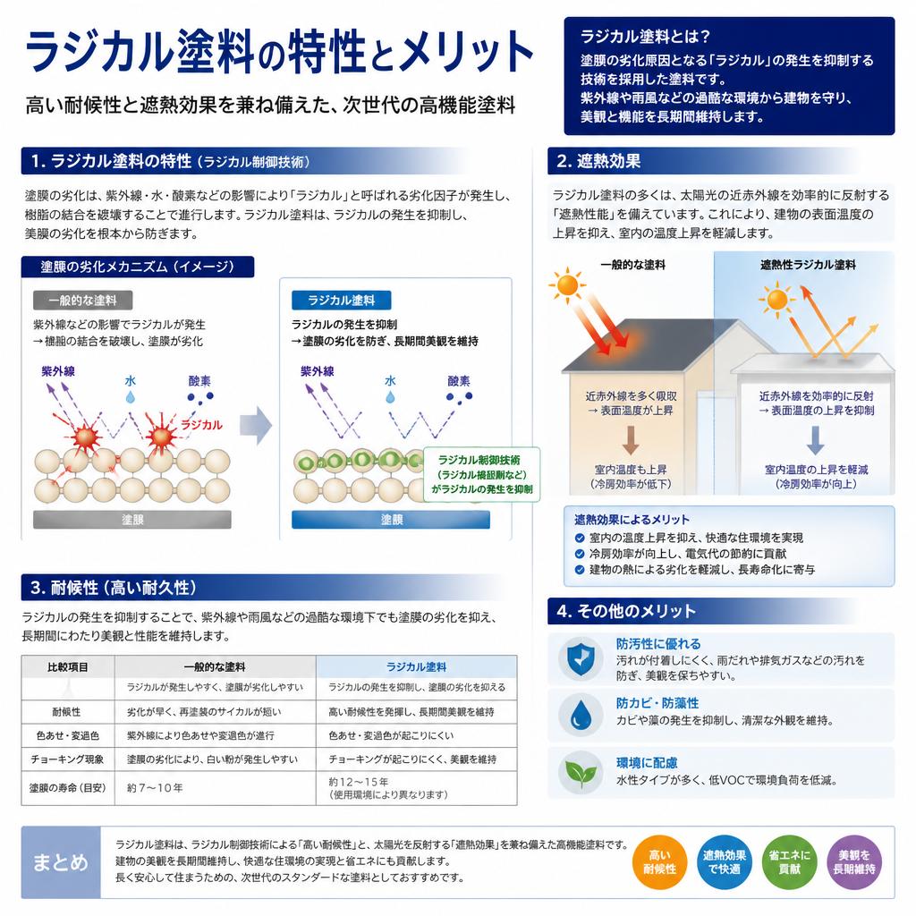 遮熱ラジカル塗料の特長
