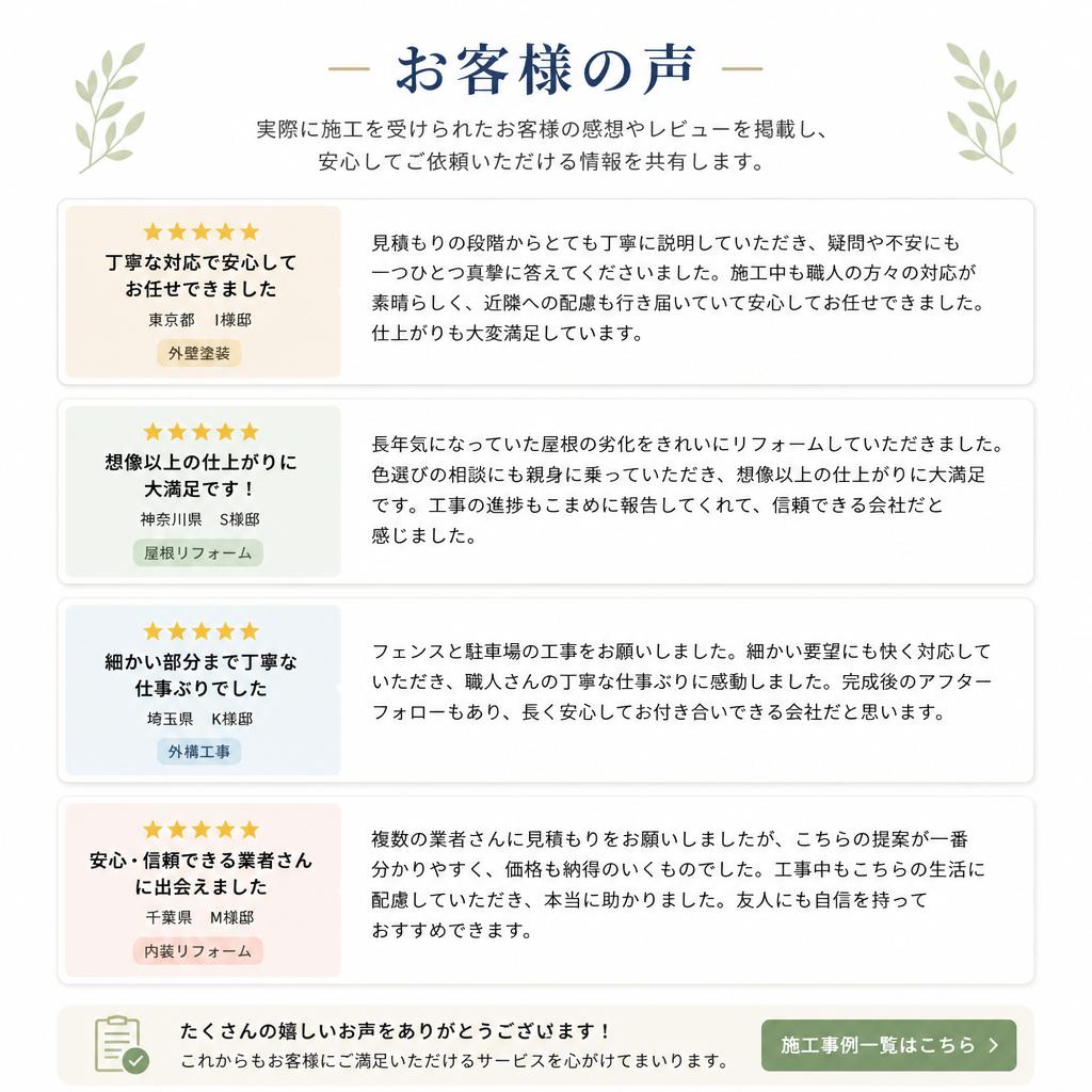 お客様の声
