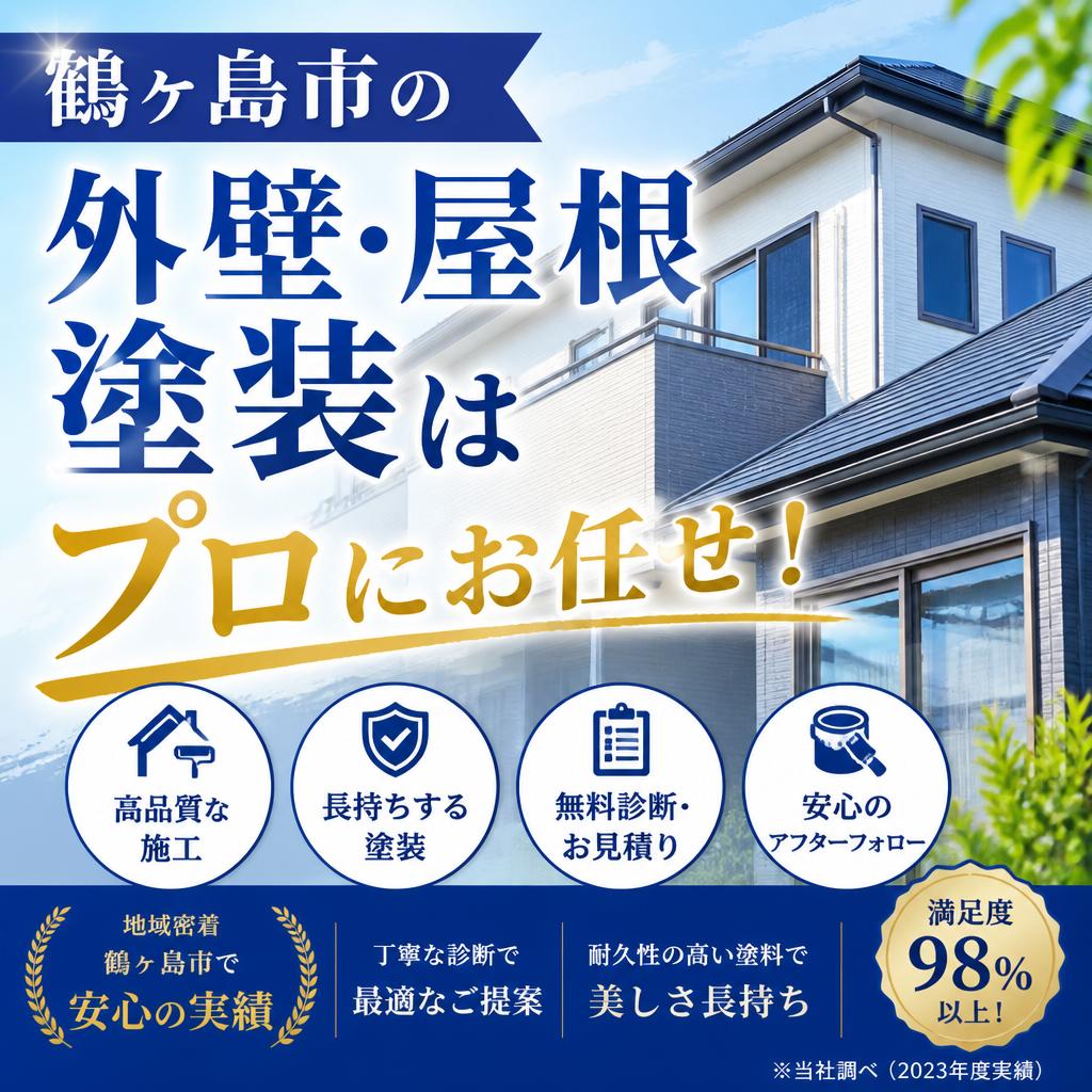 鶴ヶ島市の外壁・屋根塗装はプロにお任せ！
