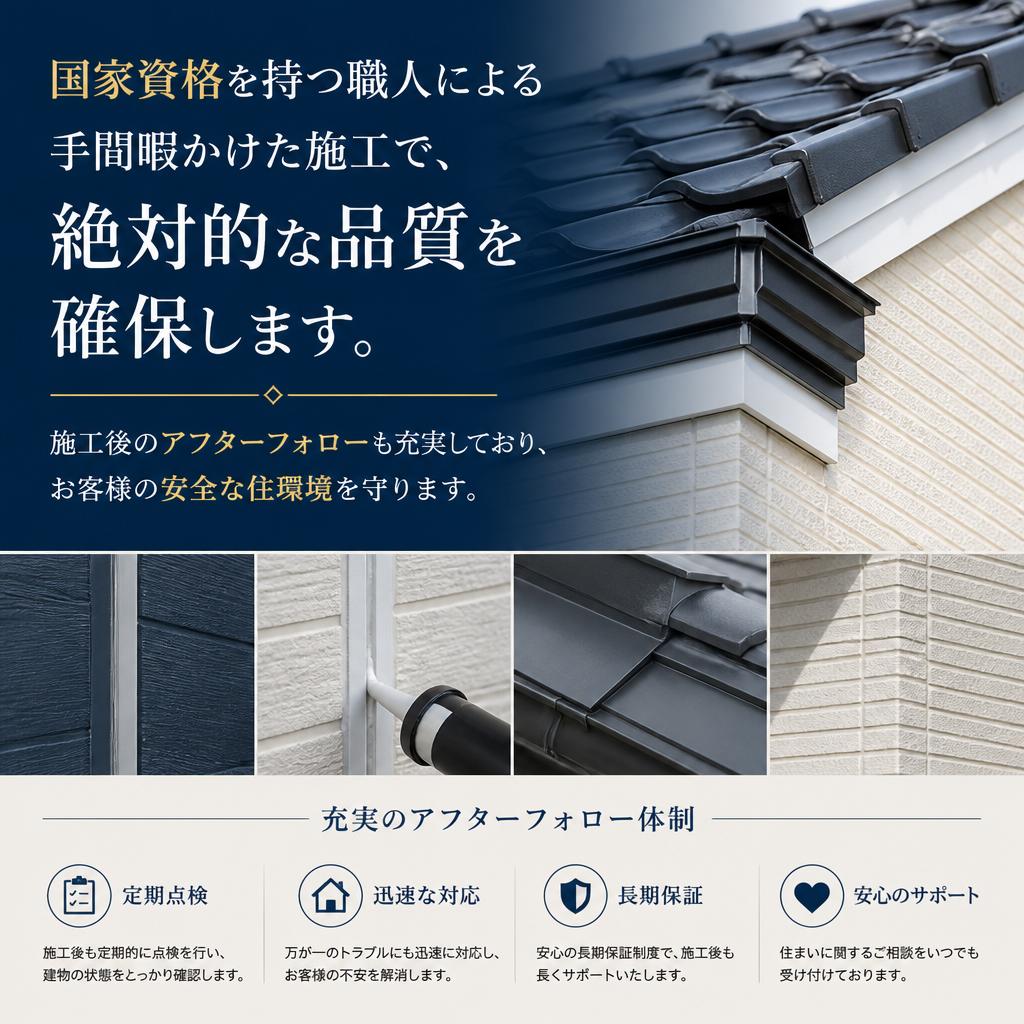 高品質の仕上がりと安心の技術