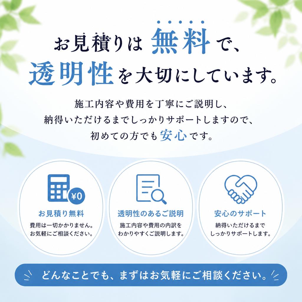お見積りは無料！