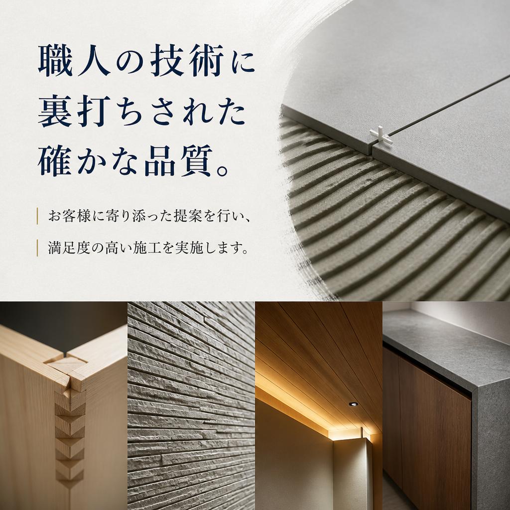 高品質な施工でお客様の期待にお応えします