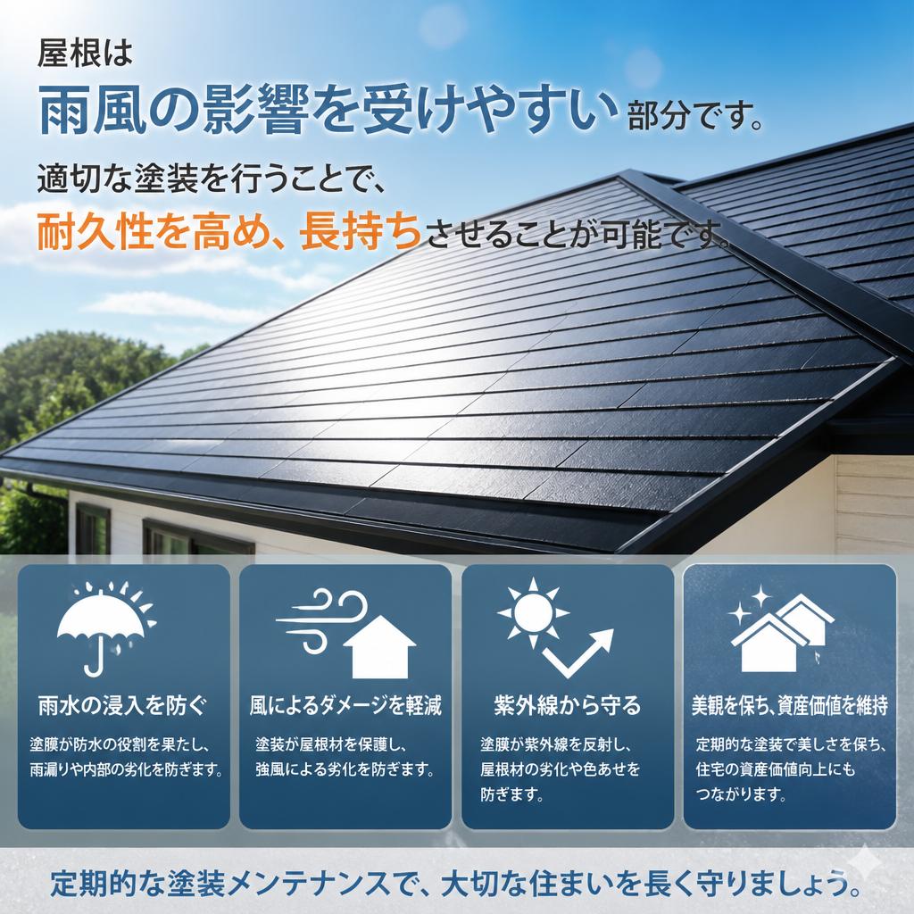 屋根塗装で家を守る
