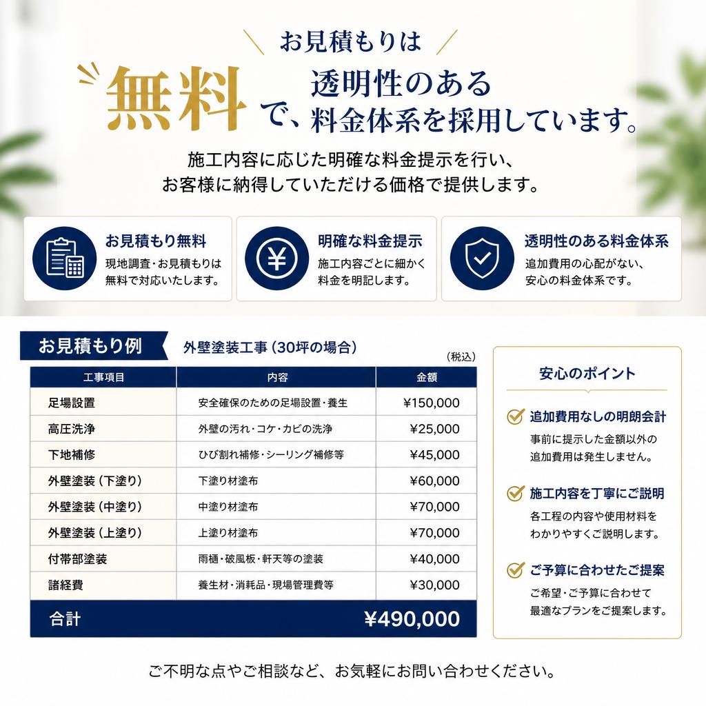 安心の料金体系