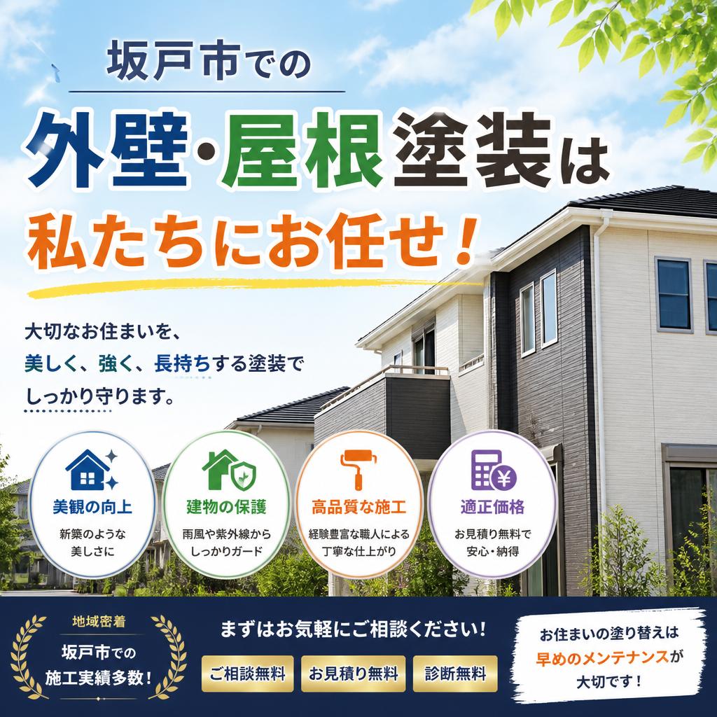 坂戸市での外壁・屋根塗装は私たちにお任せ！