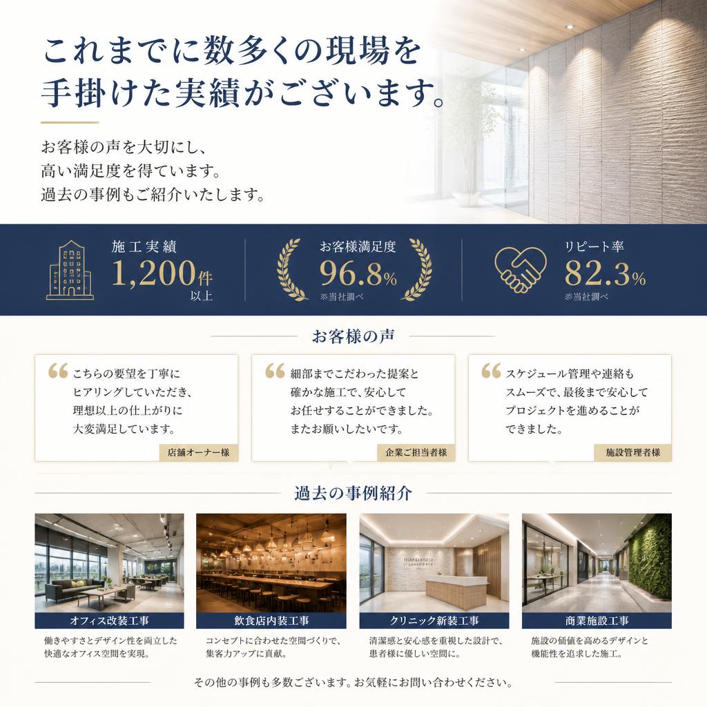 実績と信頼の紹介