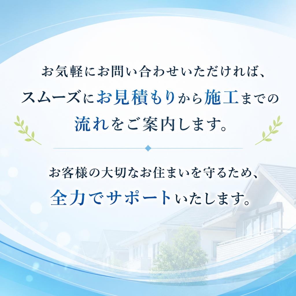 お問い合わせから施工までの流れ