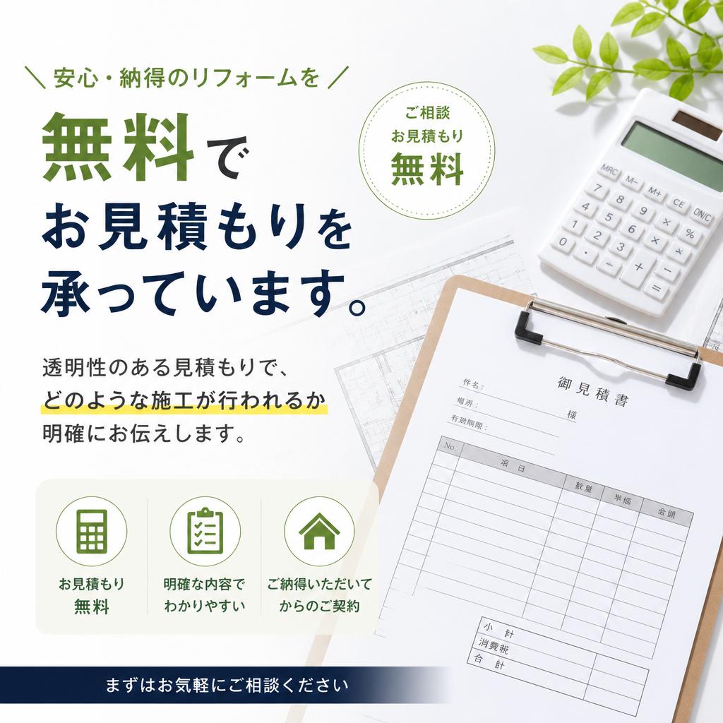 安心の無料見積もり