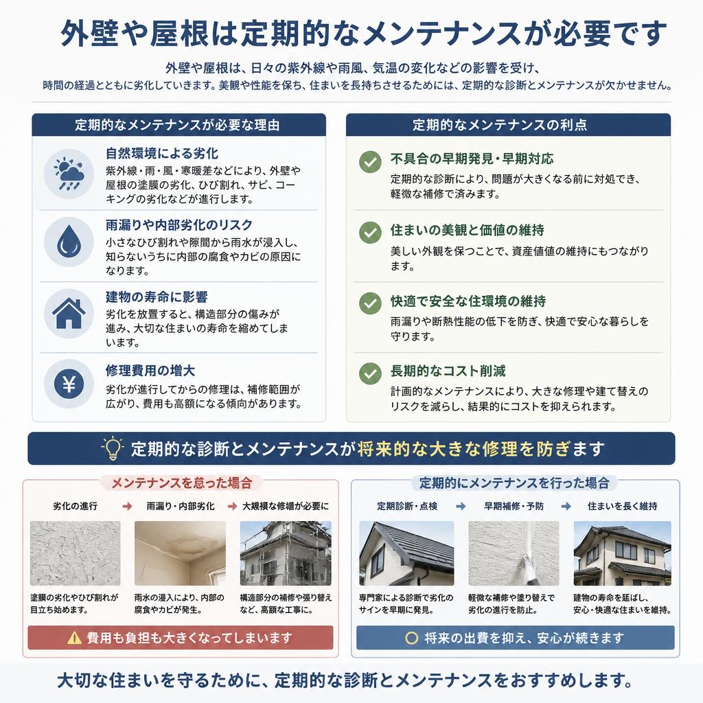 定期的なメンテナンスで安心を持続