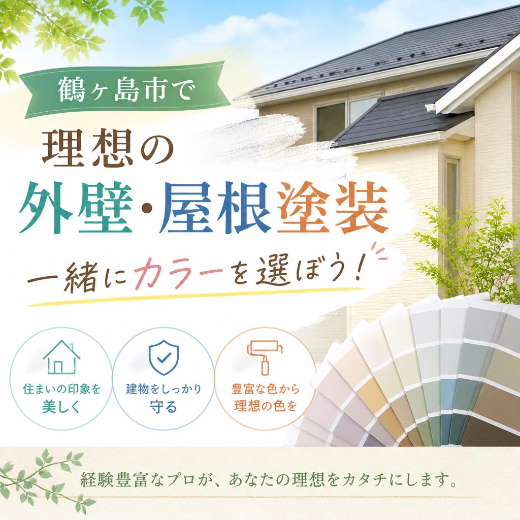 「鶴ヶ島市で理想の外壁・屋根塗装、一緒にカラーを選ぼう！」