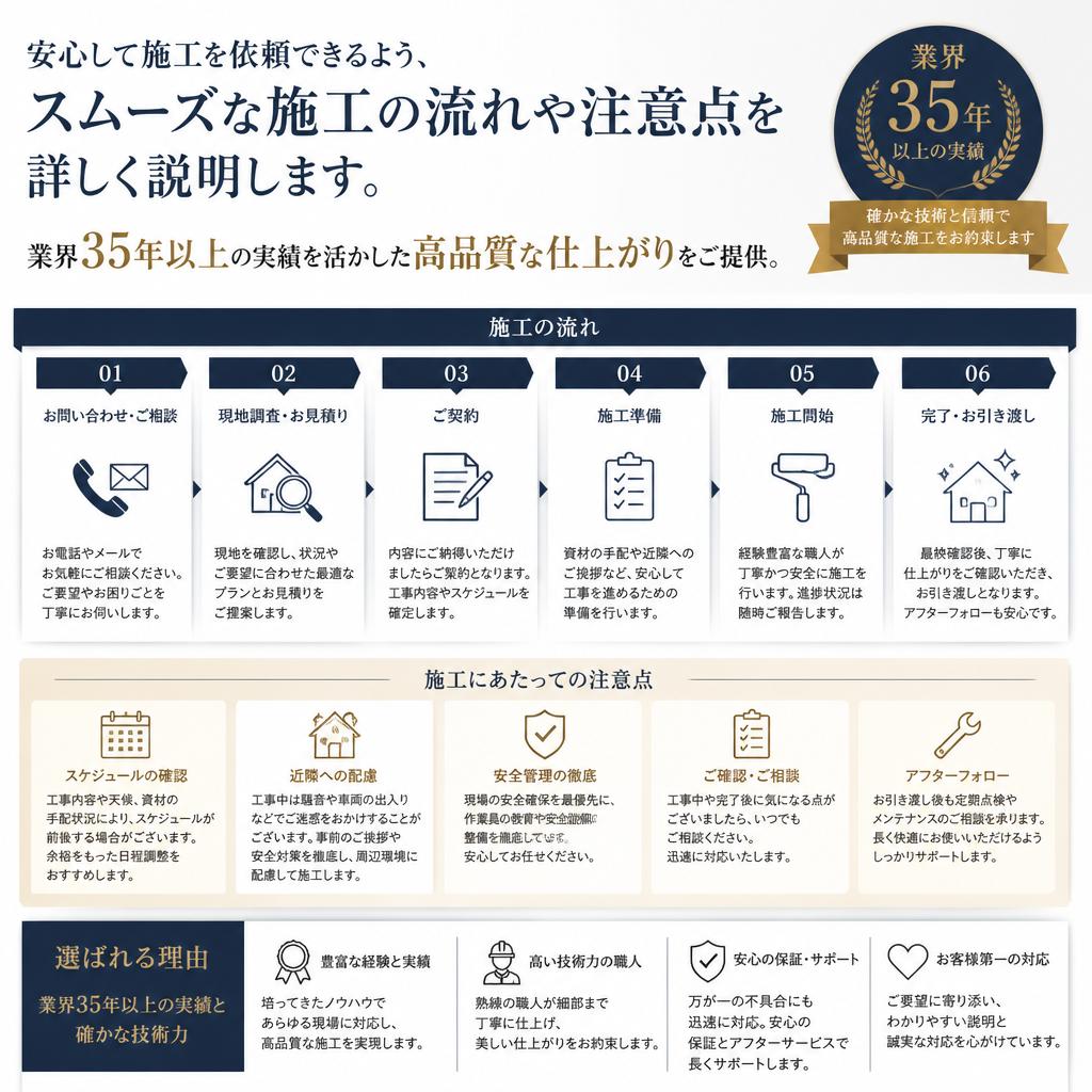 施工の流れとポイント
