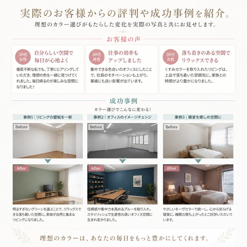 お客様の声と施工事例