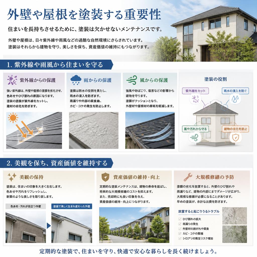 2. 外壁・屋根塗装の重要性