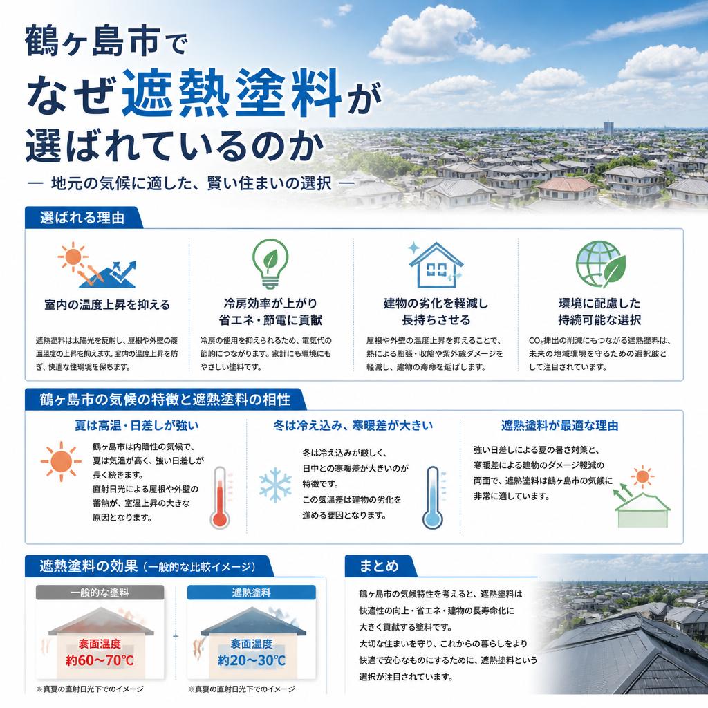 鶴ヶ島市の遮熱塗料の人気理由