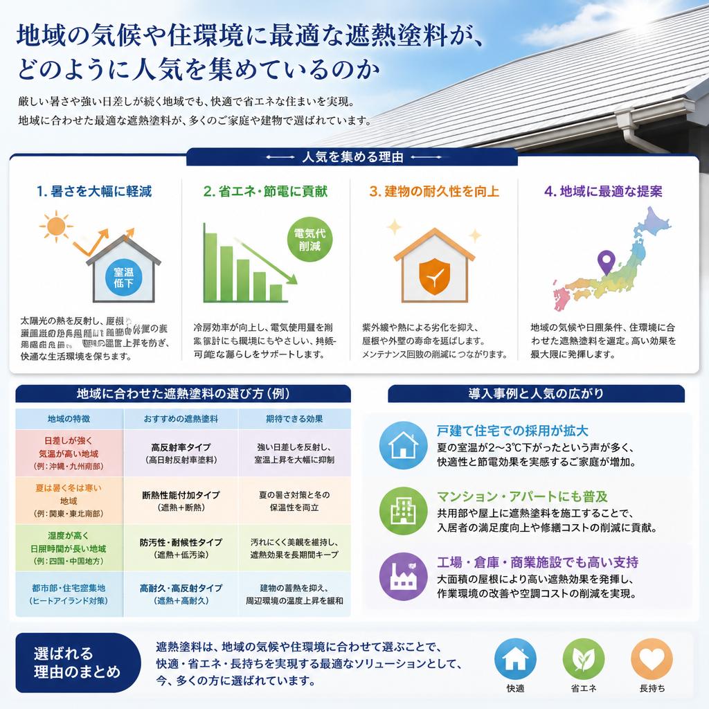 狭山市における遮熱塗料の人気の理由