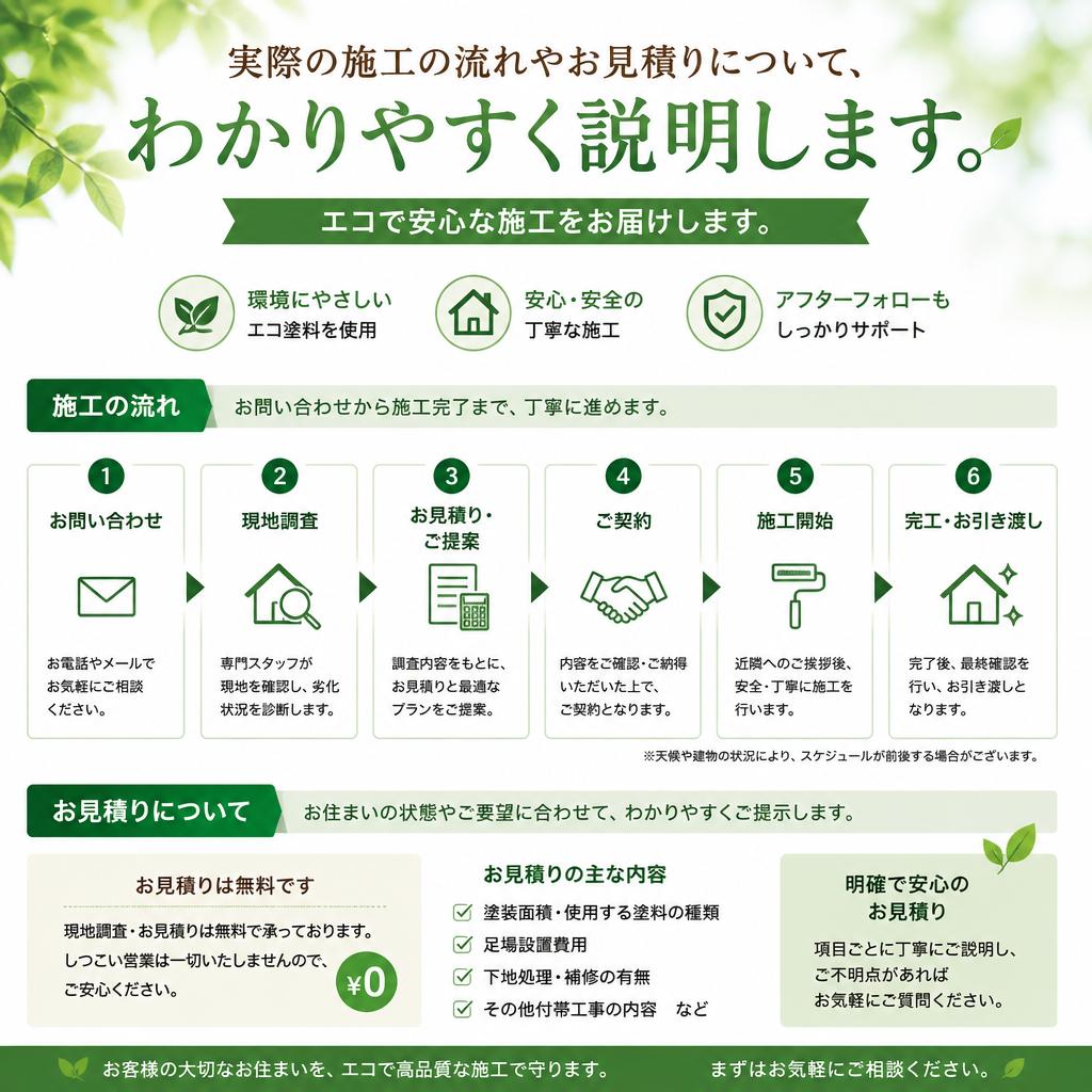 施工の流れとお見積り