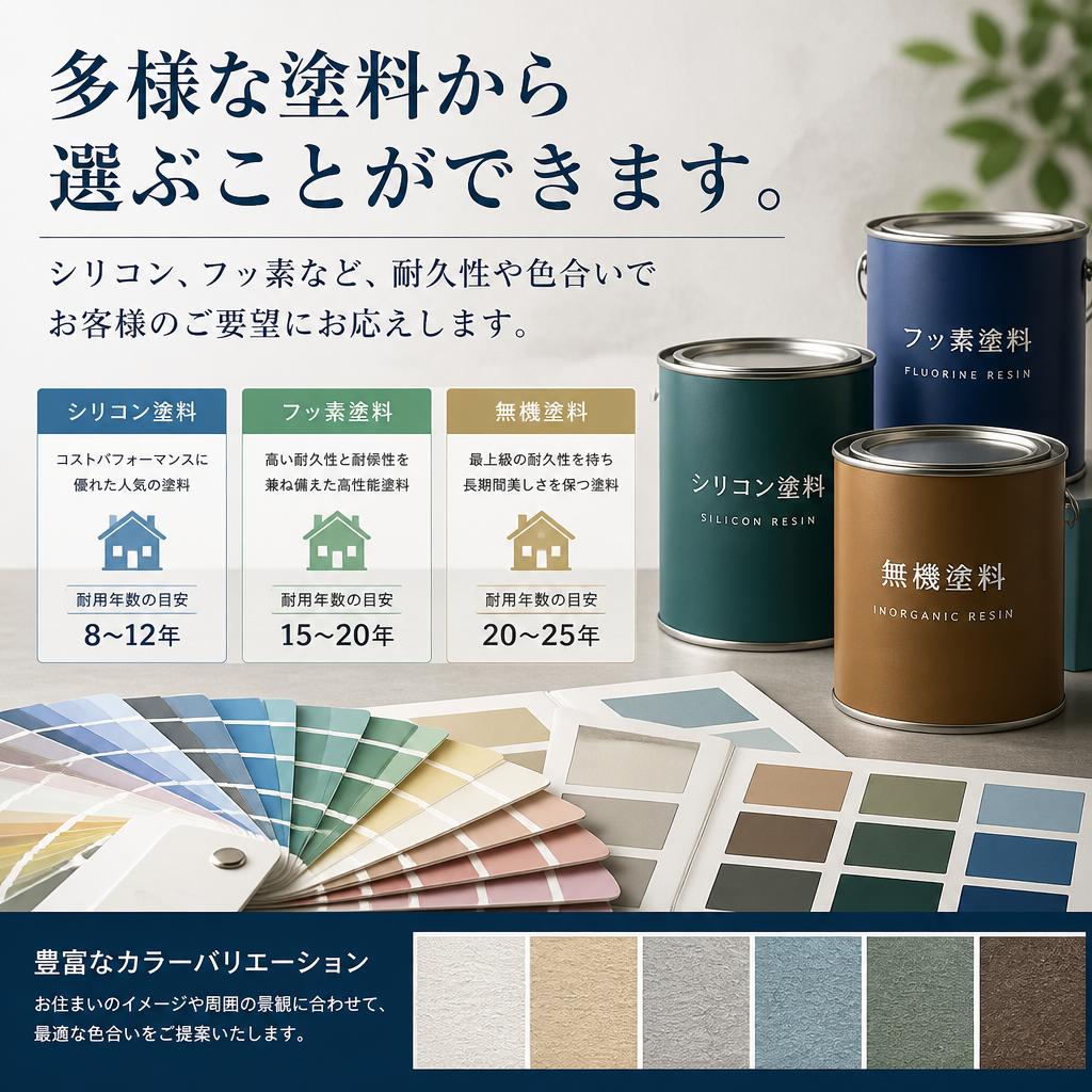 選べる塗料の種類
