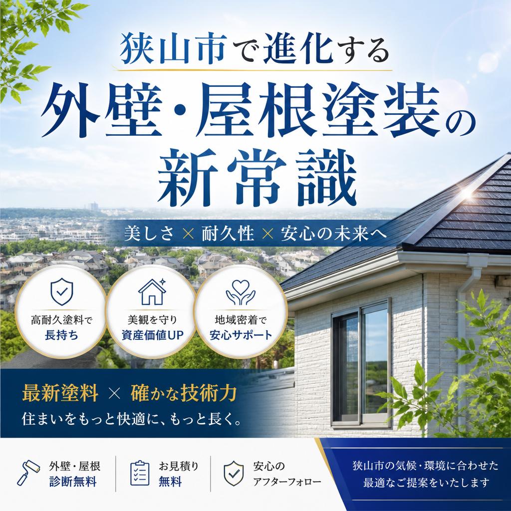 狭山市で進化する外壁・屋根塗装の新常識