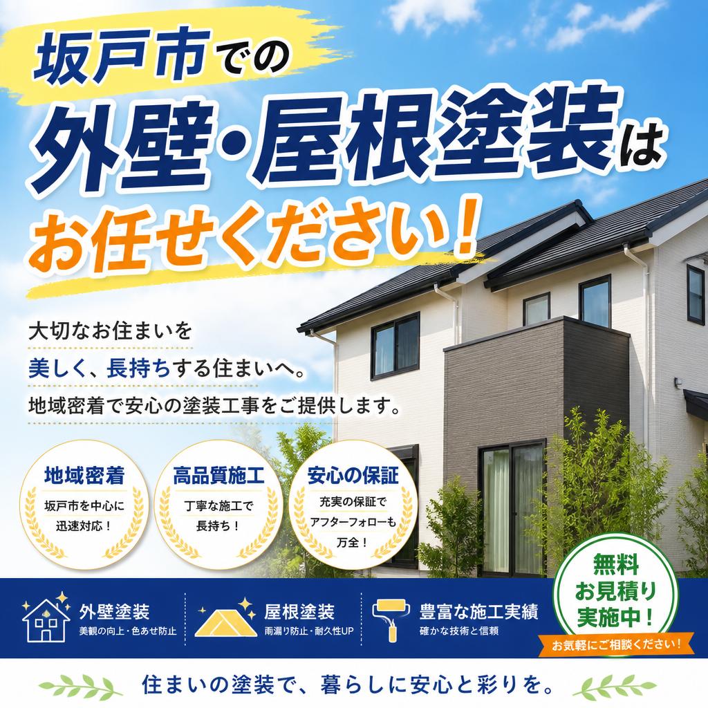 坂戸市での外壁・屋根塗装はお任せください！