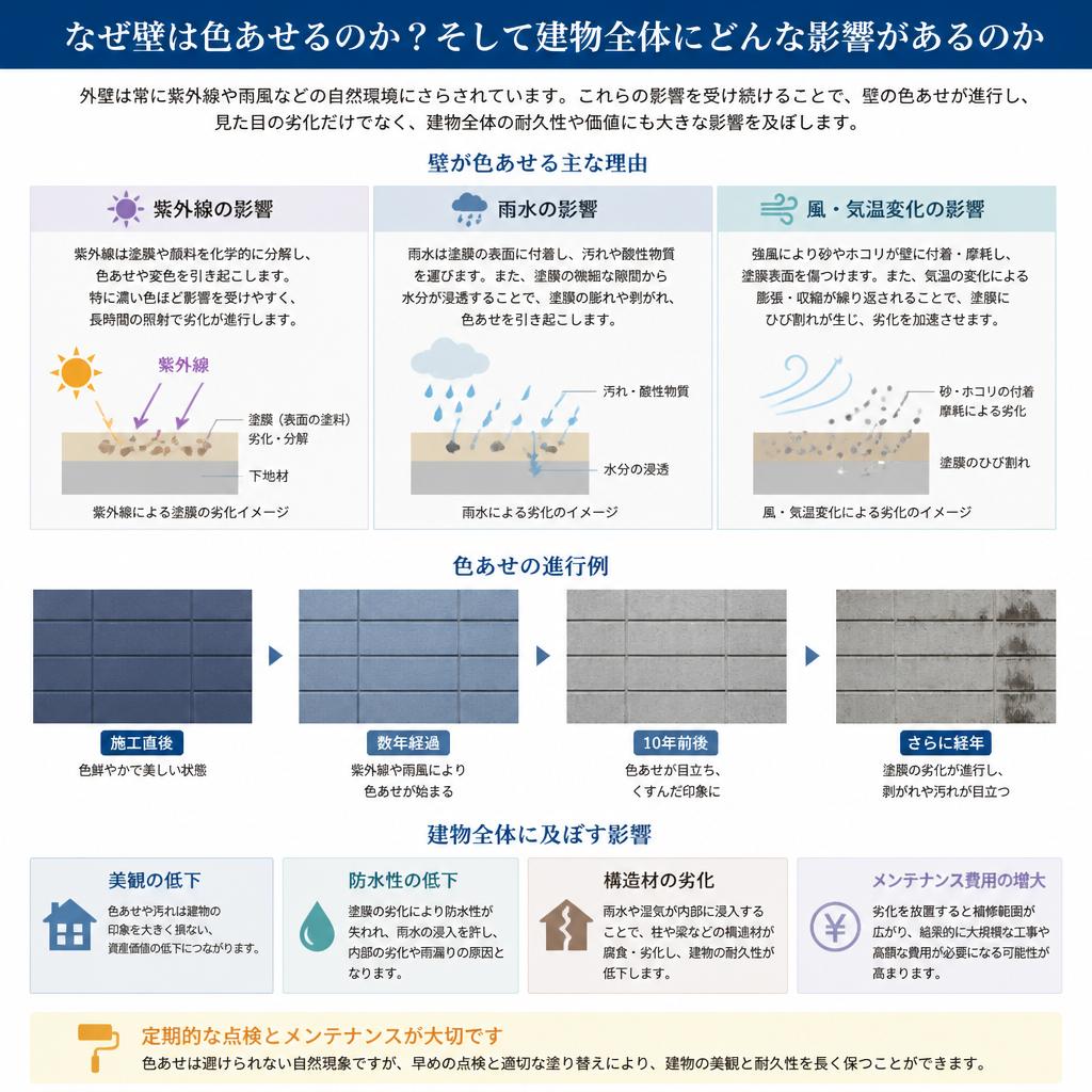 色褪せの原因とその影響