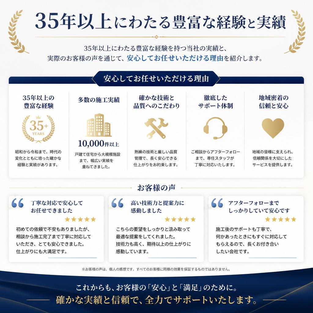 実績とお客様の声