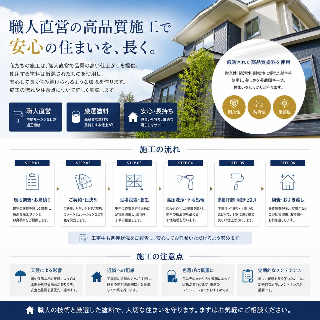 安全で安心な塗装工事