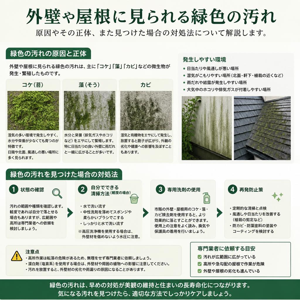 緑色汚れの正体とは？