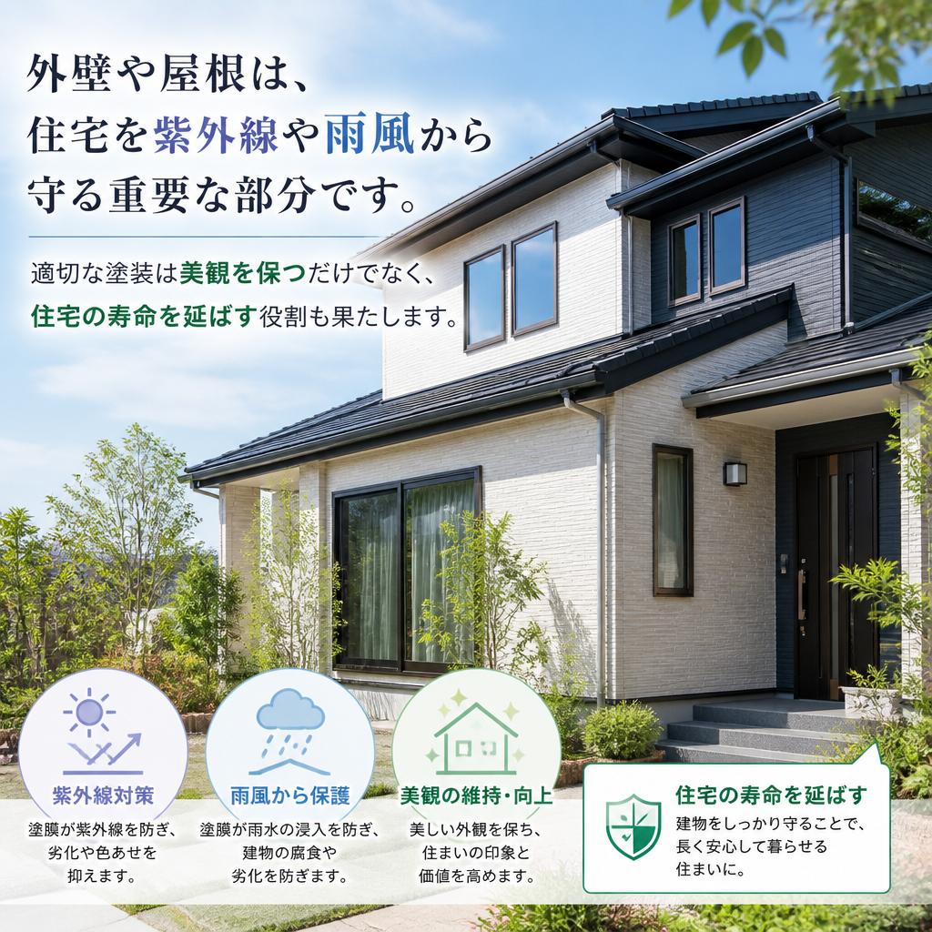 外壁屋根塗装の重要性