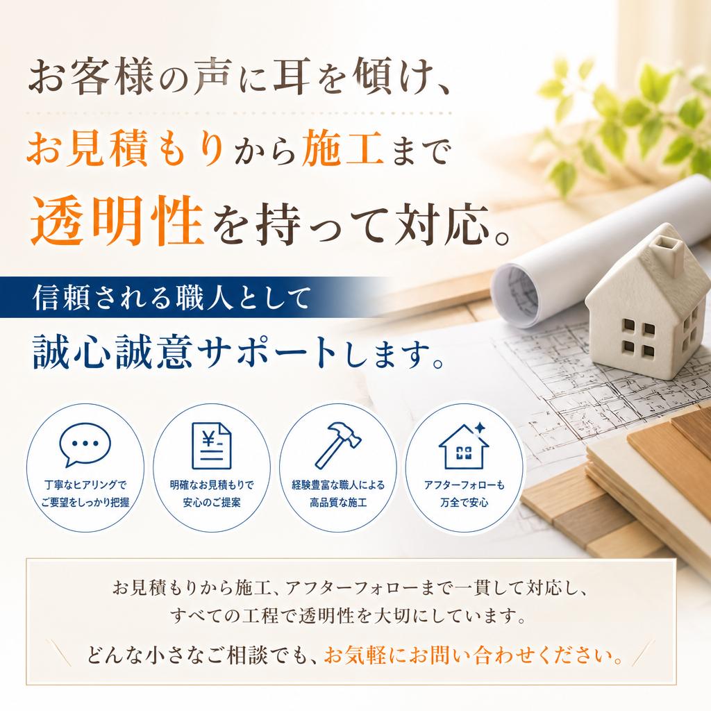 お客様の声を大切に