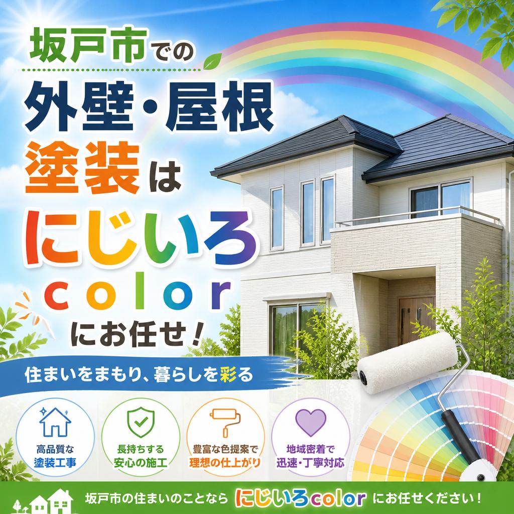 坂戸市での外壁・屋根塗装はにじいろcolorにお任せ！