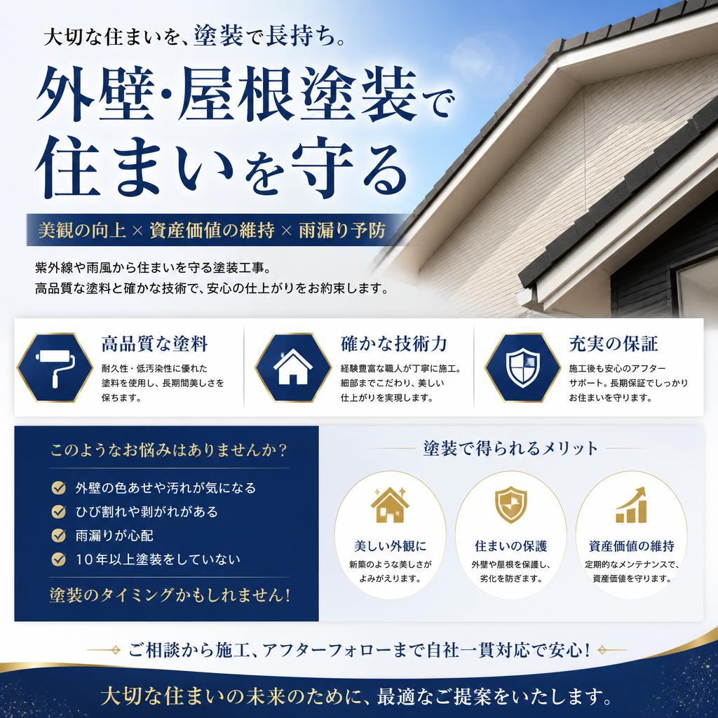 狭山市で外壁・屋根塗装なら、無料お見積りで納得の価格をご提示！