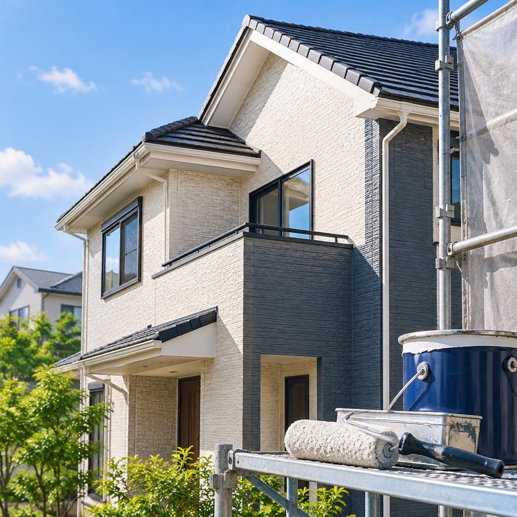 坂戸市の外壁・屋根塗装は、住まいに合った塗料選びから。アステックペイントの施工も、経験豊富な職人直営「にじいろcolor」にお任せください。