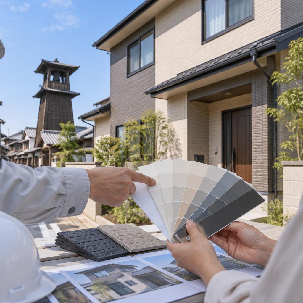 川越市の外壁・屋根塗装、色選びで後悔しないために。住まいに似合う一色を、職人と一緒に。