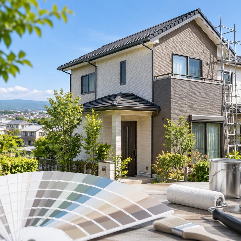 狭山市の外壁・屋根塗装、色選びで後悔しないために。住まいに似合う一色を、職人の経験と確かな提案で。